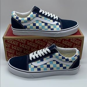 VANS OLD SKOOL CHECKERBOARD Blue Topaz men’s